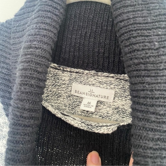 LL Bean Cotton/Linen Ragg Sweater Turtleneck Medium - Picture 3 of 5